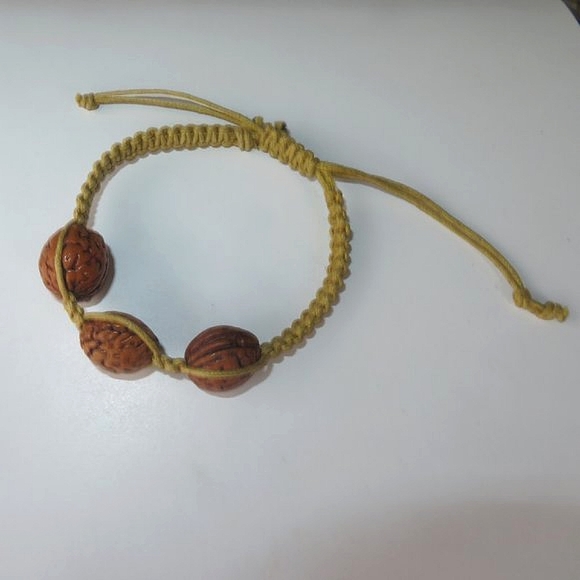 Boho Seed Bead Woven Raffia Bracelet - Picture 6 of 7